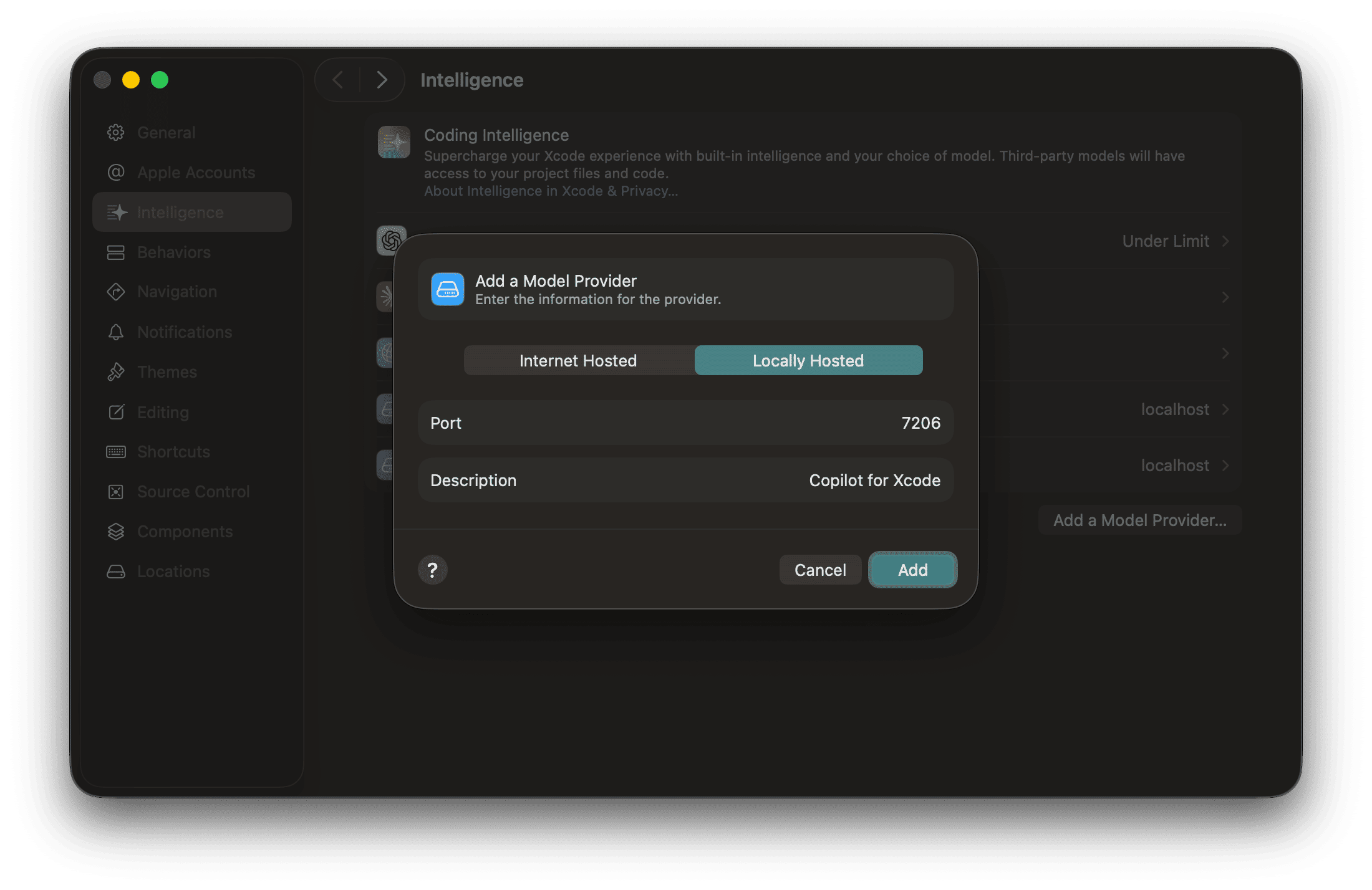 configure model provider